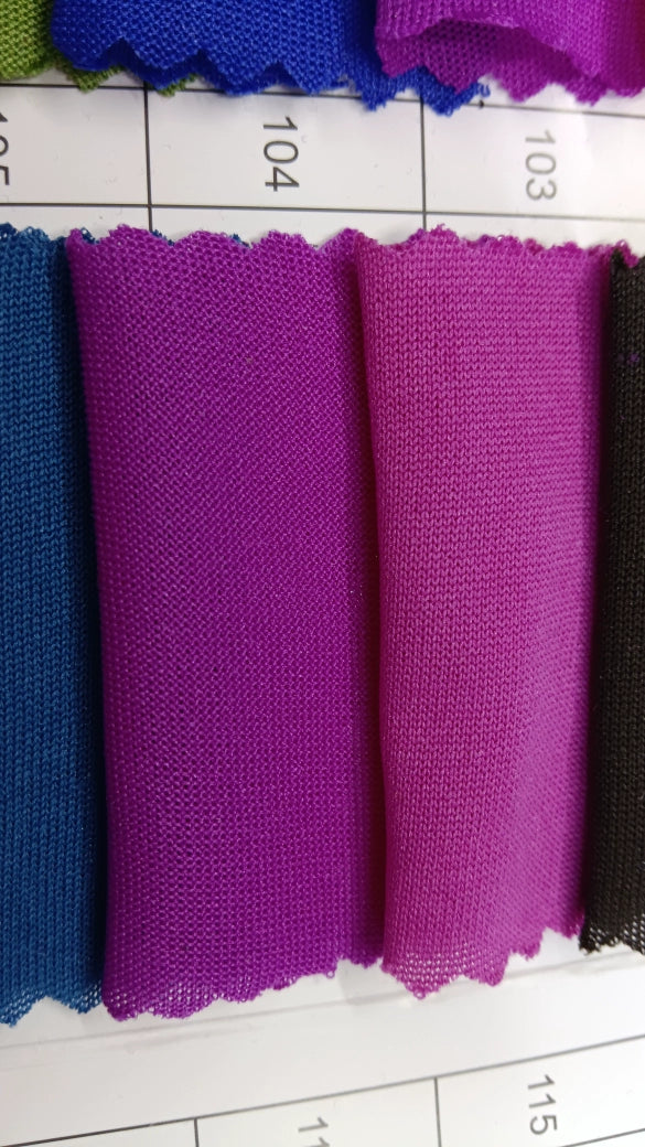 3905 Tejido elástico de verano, tejido fino de punto, forro de falda, tejido de imprimación absorbente de sudor, tejido de punto de una sola cara de alta elasticidad 8031