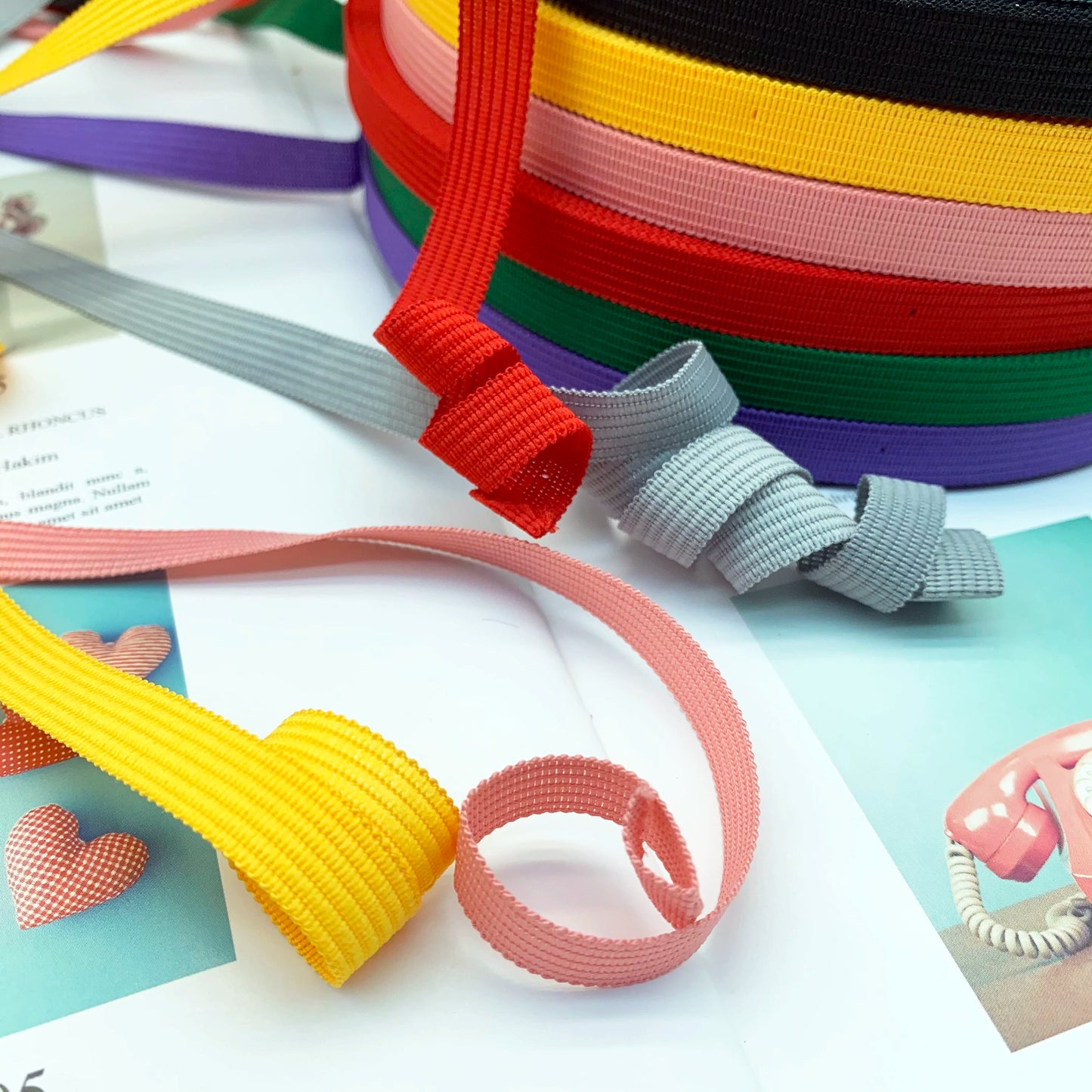 3883 Spot 30 colors 1cm non-elastic horse strap color back collar pressure strip webbing neckline strap side strip clothing accessories