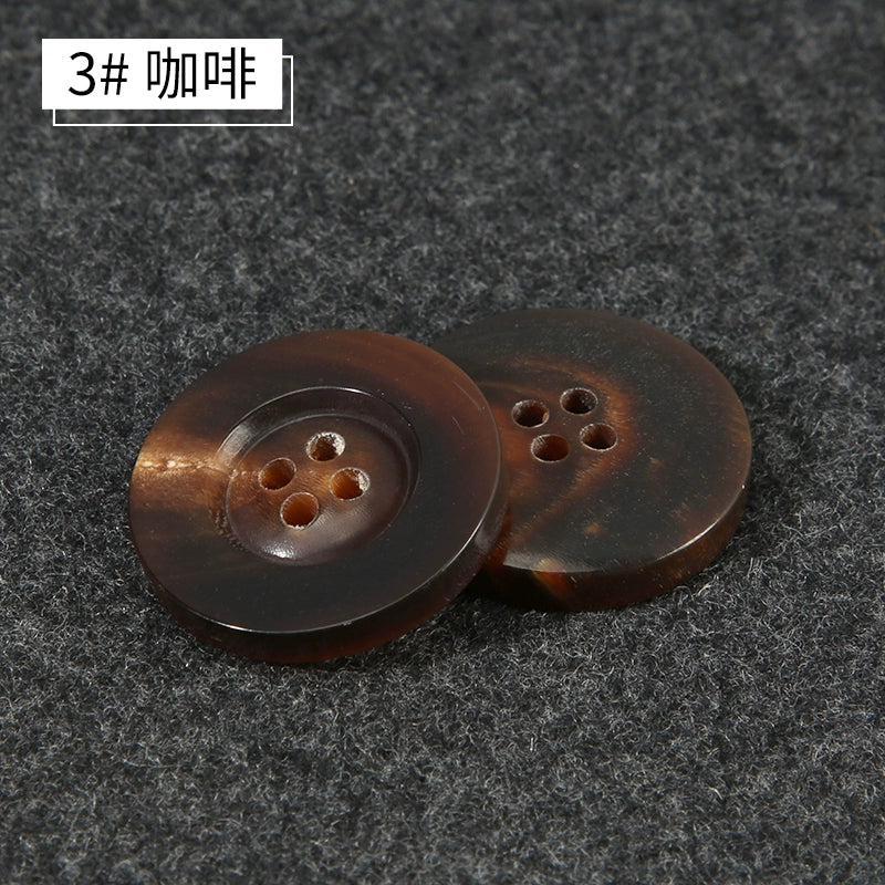 3421★  Real horn buttons for men's and women's suits, suits, buttons, pants, round high-end button accessories, clothes, coats, decoration