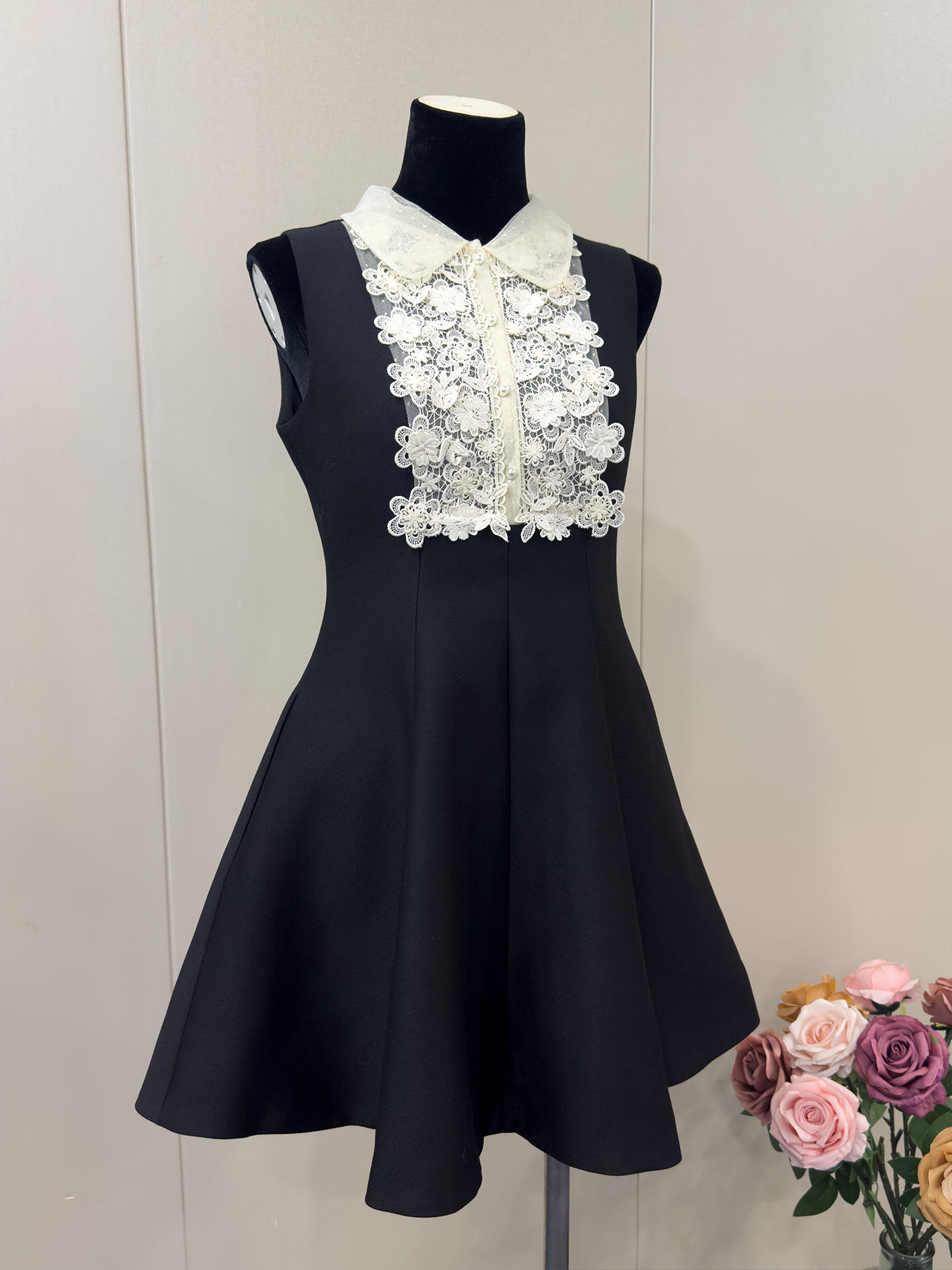 8025★ Department of the same dress as the golden wind star, lace three-dimensional embroidered high-waisted retro tutu skirt