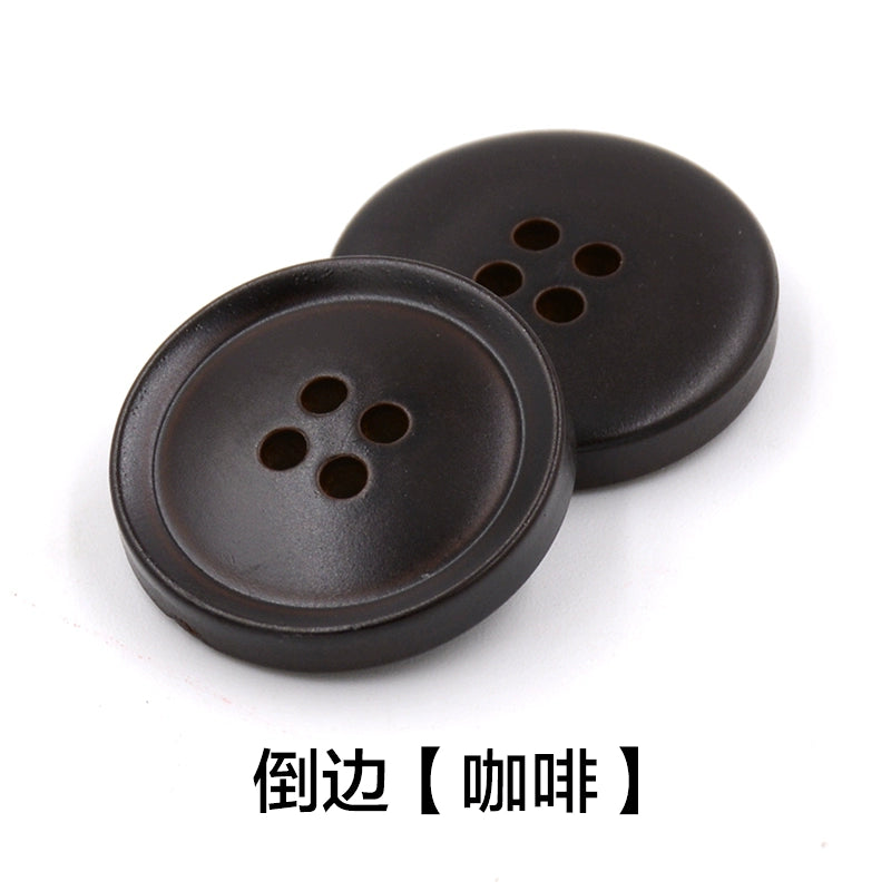 3431★ Botones negros de cuatro ojales para abrigo de hombre, blazer, botones ABS, gabardina de moda, abrigo, pantalones, botones de camisa