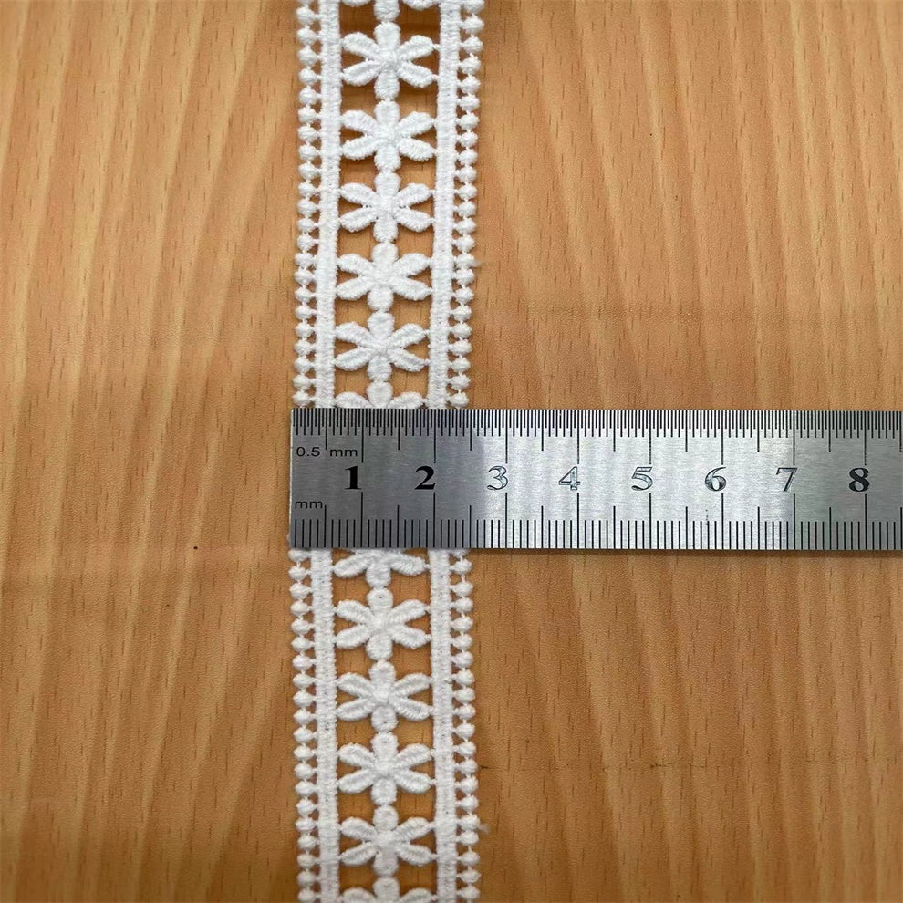 3834 Venta caliente de una variedad de exquisitos y asequibles accesorios de bricolaje de encaje suave accesorios de ropa de algodón puro encaje bordado soluble en agua