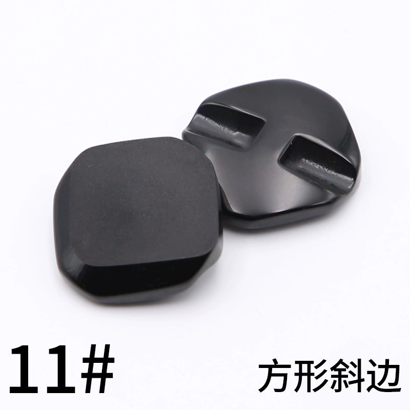 3445★ Botones redondos negros para abrigos, botones para chaquetas de traje para hombres y mujeres, accesorios versátiles para gabardinas y botones superiores.