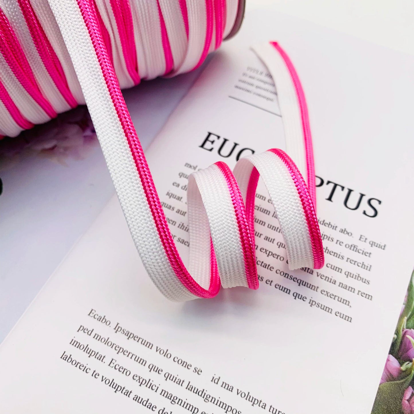 Cinta adhesiva de seda brillante de 1 cm, 41 colores, con borde incrustado, para decoración de hogar, textiles, accesorios de ropa, 3847