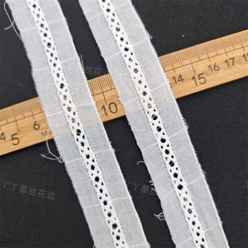 3798 Exquisita tela de algodón puro para parte inferior de la escalera, empalme de ropa, bordado decorativo de encaje, cinturón DIY, accesorios decorativos para ropa