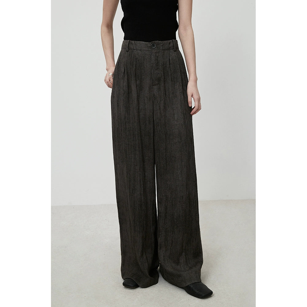 CAREMIND temperamento viajero viste traje gris sin mangas pantalones de piso de pierna ancha traje de dos piezas verano