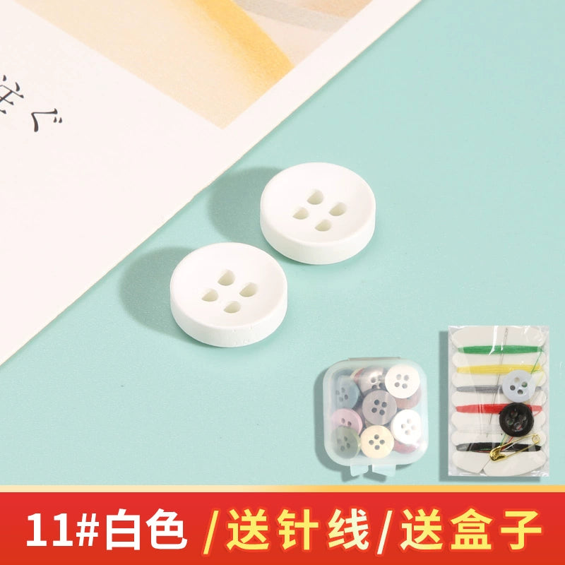 3365★  High-end color shirt resin button round versatile men's and women's clothes shirt chiffon shirt small button accessories buttons