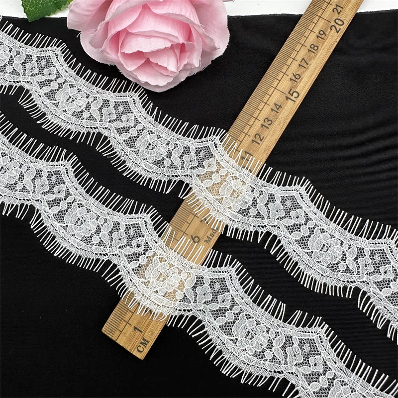 3777 ancho 4-5cm exquisito encaje de pestañas pequeñas DIY tela hecha a mano ropa interior falda cuello accesorios decorativos