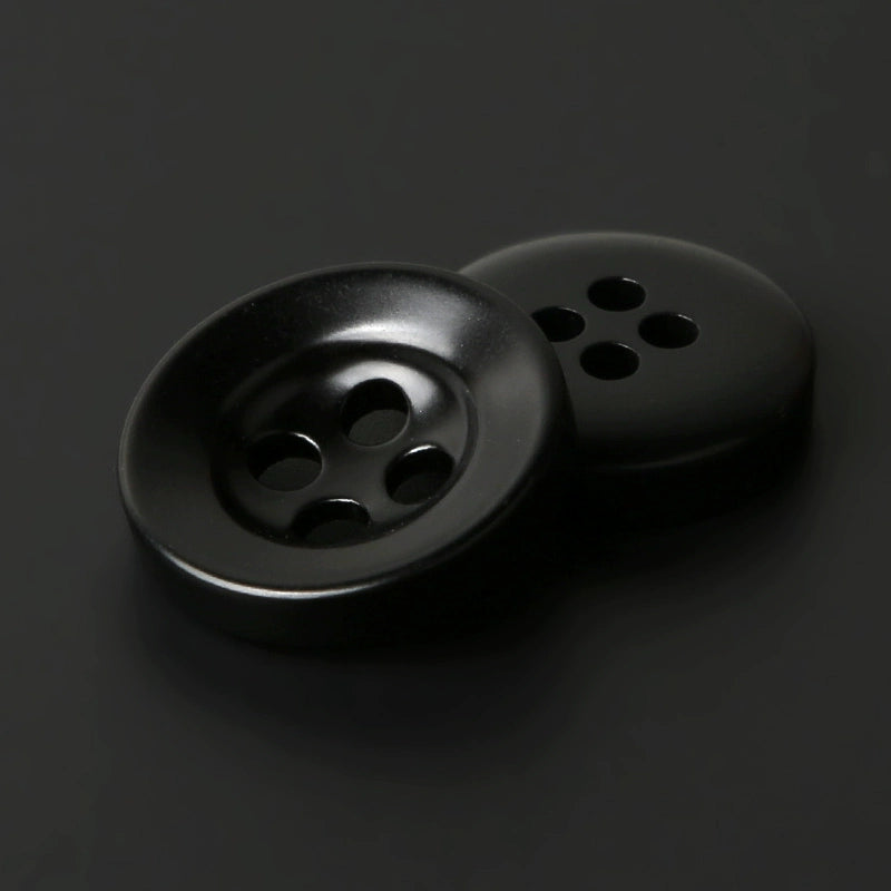 3446★ Botones redondos negros para abrigo, moda femenina, versátil, de lana, para suéter, chaqueta, cárdigan, gabardina, botones pequeños