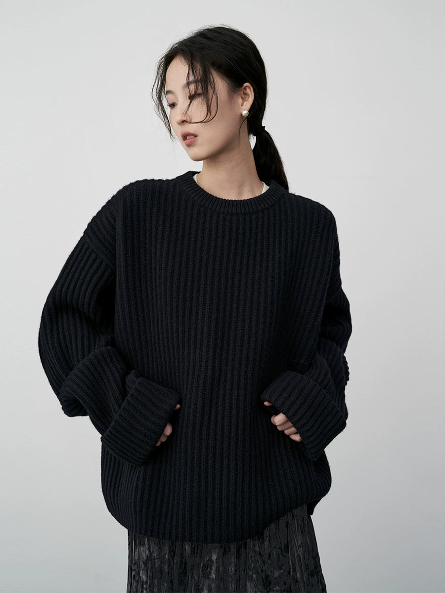 Suéter de punto con diseño de estilo perezoso y atmósfera festiva roja navideña de CAREMIND/cubierta de cuello extraíble