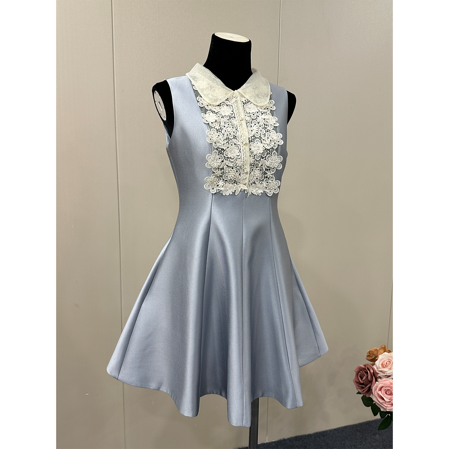 8025★ Department of the same dress as the golden wind star, lace three-dimensional embroidered high-waisted retro tutu skirt