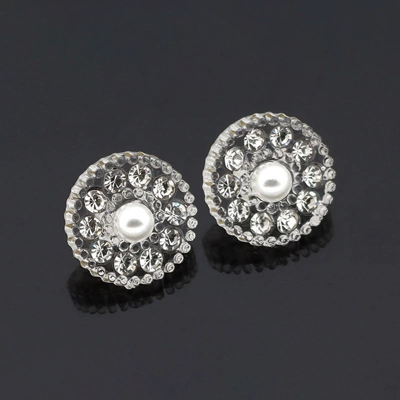 3492★ Camisa versátil con botones pequeños, cárdigan, botones redondos de diamante, ropa de mujer, suéter decorativo, botones de perla, accesorios