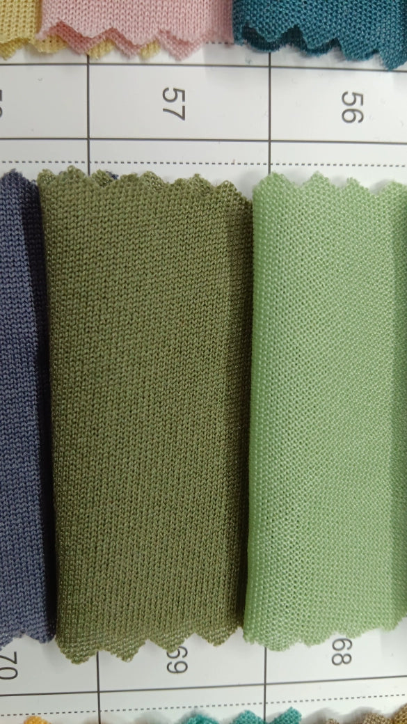3905 Tejido elástico de verano, tejido fino de punto, forro de falda, tejido de imprimación absorbente de sudor, tejido de punto de una sola cara de alta elasticidad 8031