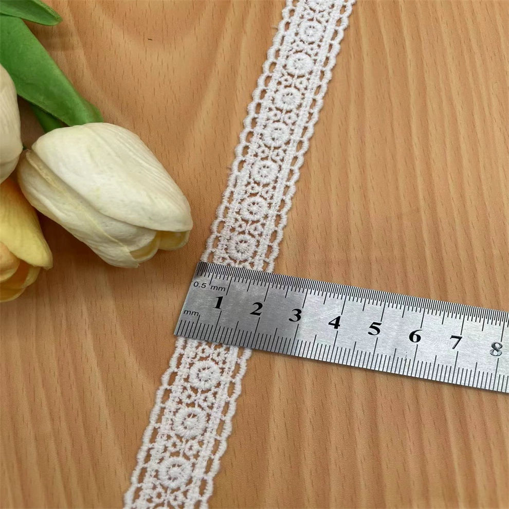 3832 Venta directa de fábrica al contado de algodón puro bordado de encaje soluble en agua DIY ropa hecha a mano accesorios decorativos de encaje beige