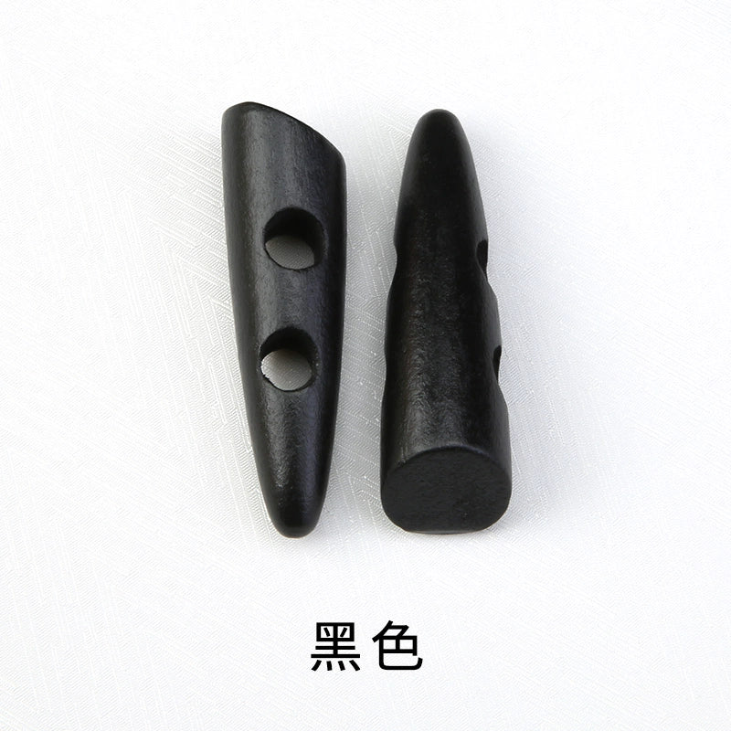 3267★  Wooden horn buckle children's coat button versatile coat sweater wood olive buckle cotton coat croissant button accessories