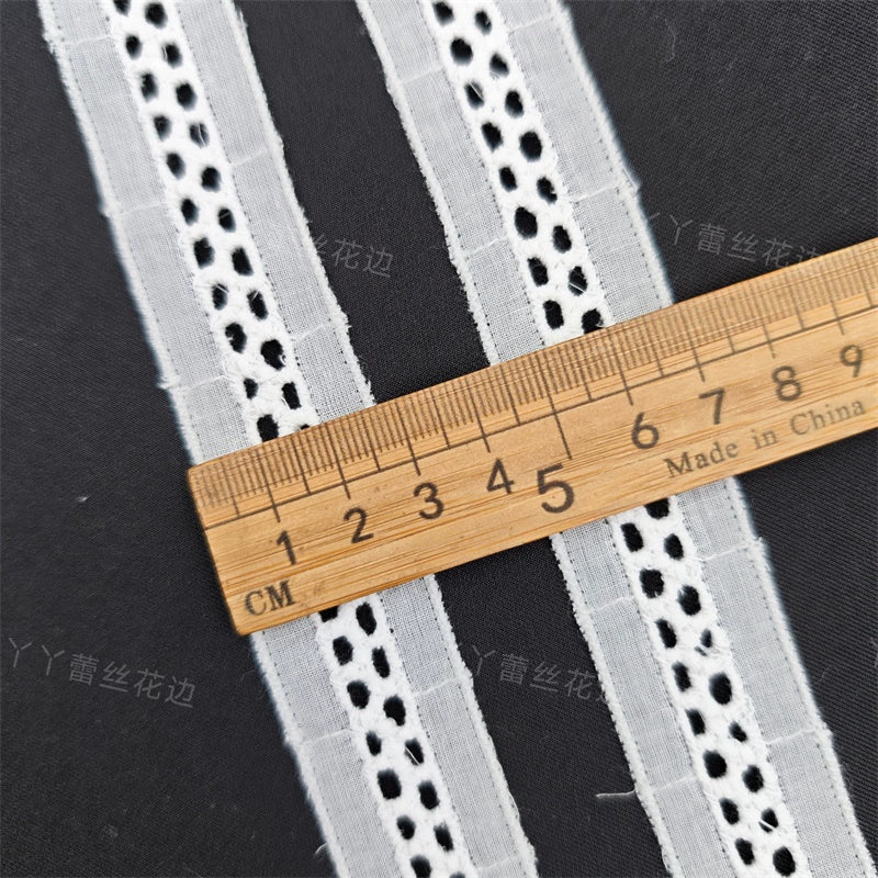 3798 Exquisita tela de algodón puro para parte inferior de la escalera, empalme de ropa, bordado decorativo de encaje, cinturón DIY, accesorios decorativos para ropa