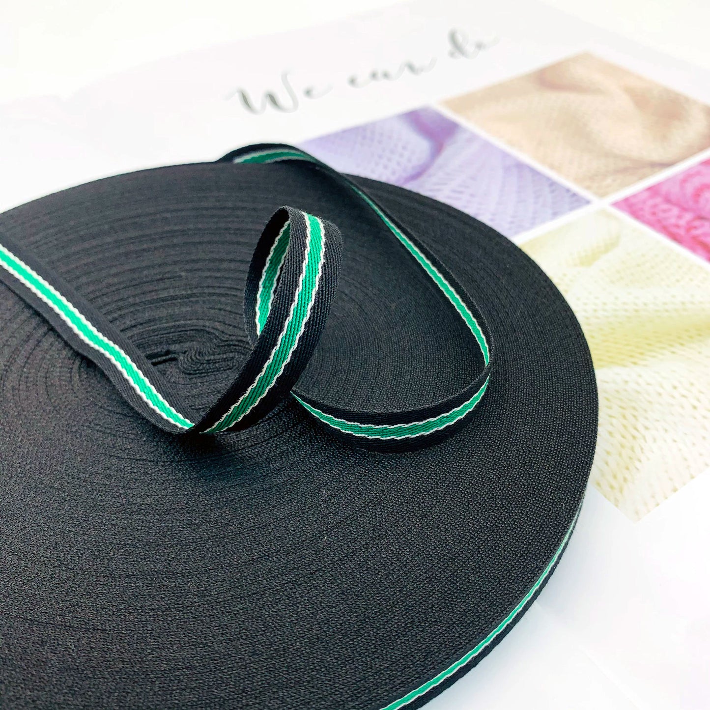 Cinta de ribete de 1 cm con rayas de colores intercolor, tira de presión para bordes de ropa, cinta de jacquard, accesorios para ropa, 3864