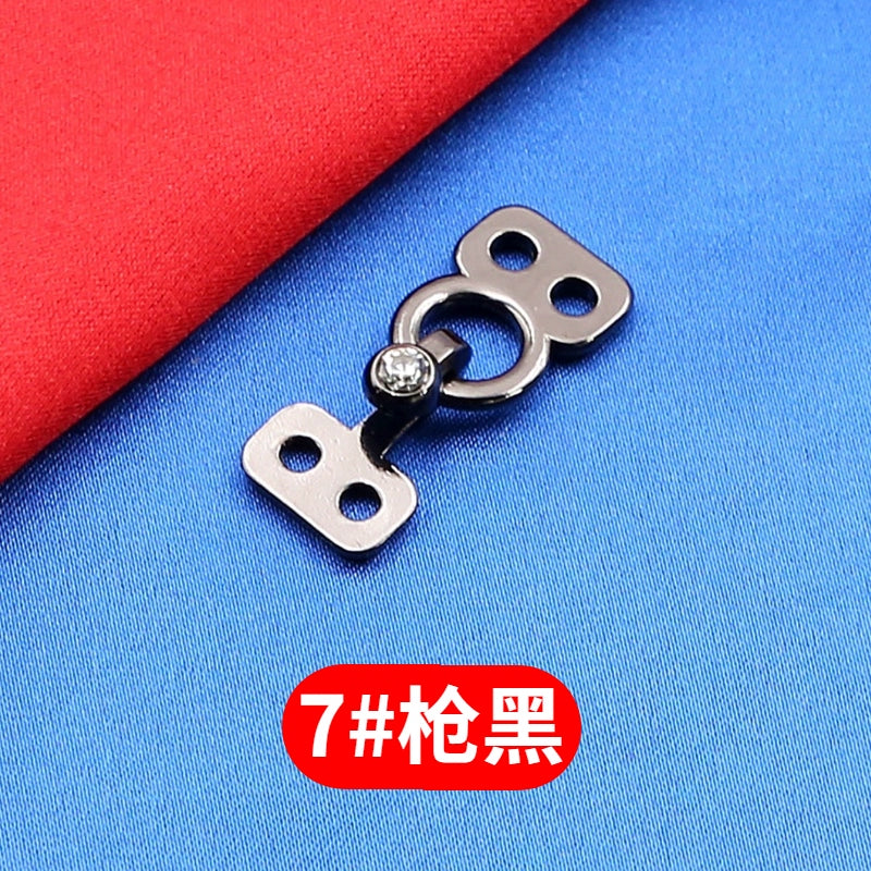 3509★ Botones de visón de metal, ganchos de hebilla, hebillas ocultas, hebillas colgantes, hebillas de cuello de estilo, botones de ropa de abrigo de piel de alta gama