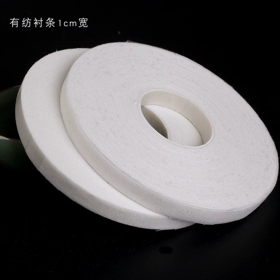 3918 1 cm de ancho, inserto para ropa, tira de forro de seda recta, tira de forro de grano recto, ajuste anti-tejido, anti-deformación, no elástico