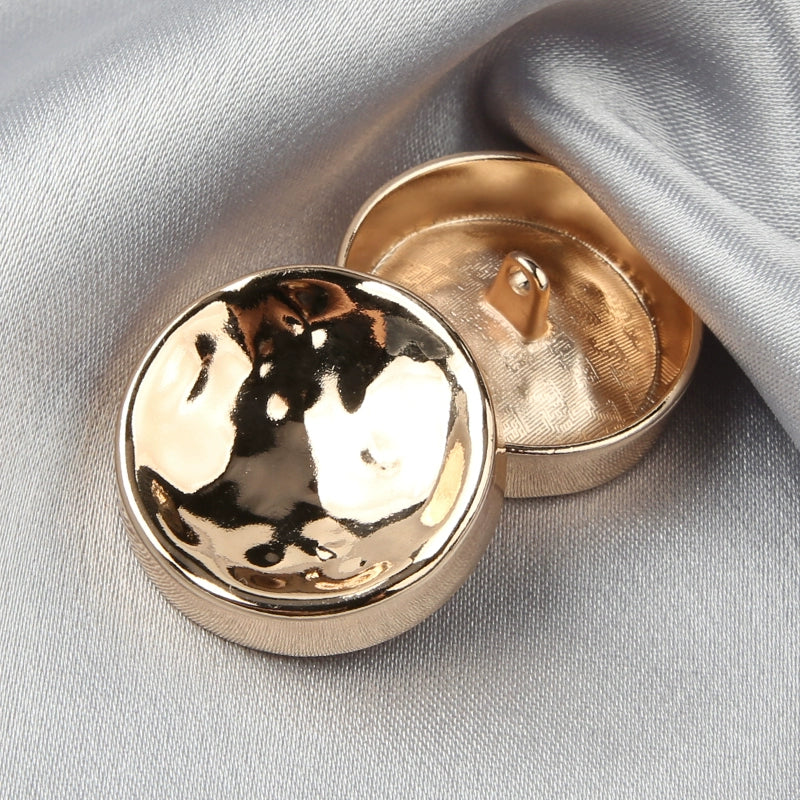 3430★ Botones de abrigo de metal en forma de cuenco, botones decorativos de gabardina de cachemira de lana gruesa, botones pequeños de abrigo versátiles de moda para mujer