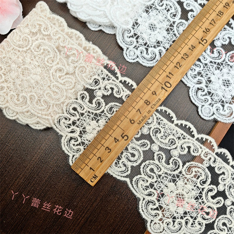 3825 ancho 8,5 cm malla bordado encaje accesorios de encaje DIY hecho a mano ropa interior de mujer bordado tela de malla accesorios de ropa