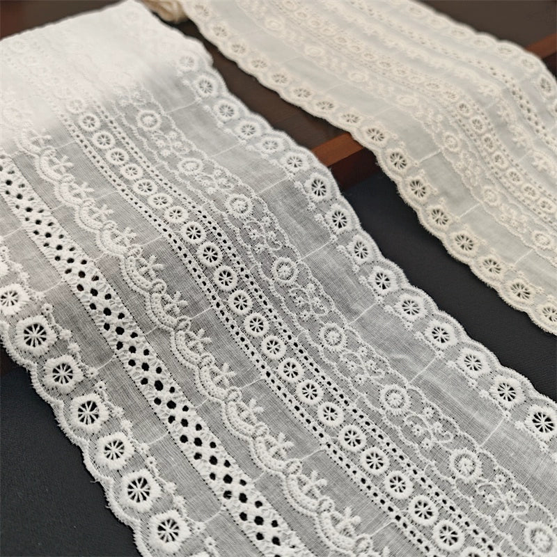 3802 Ropa de moda Lolita, algodón peinado, algodón bordado, encaje, ropa interior, decoración textil para el hogar, tela auxiliar hecha a mano DIY