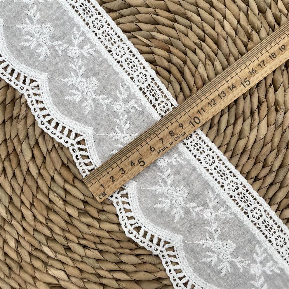 3795 Exquisita tela de algodón étnica retro, tela de encaje bordado, accesorios de ropa DIY, costura de cortinas, tela para el hogar