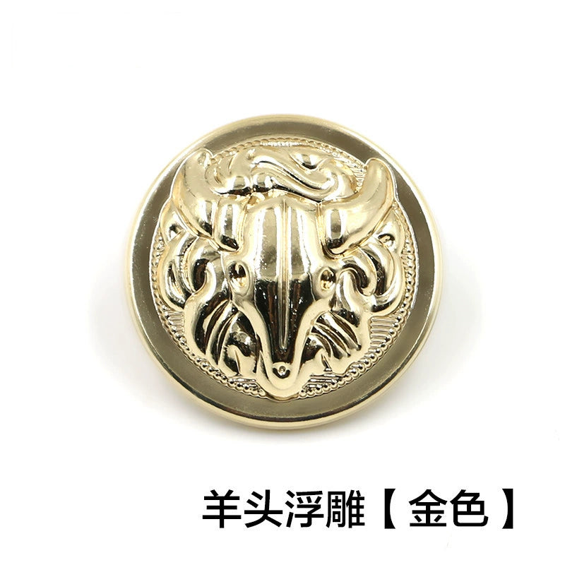 3437★ Botones metálicos retro británicos, botones de traje, botones decorativos para abrigos, chaquetas, gabardinas, accesorios de ropa, botones dorados