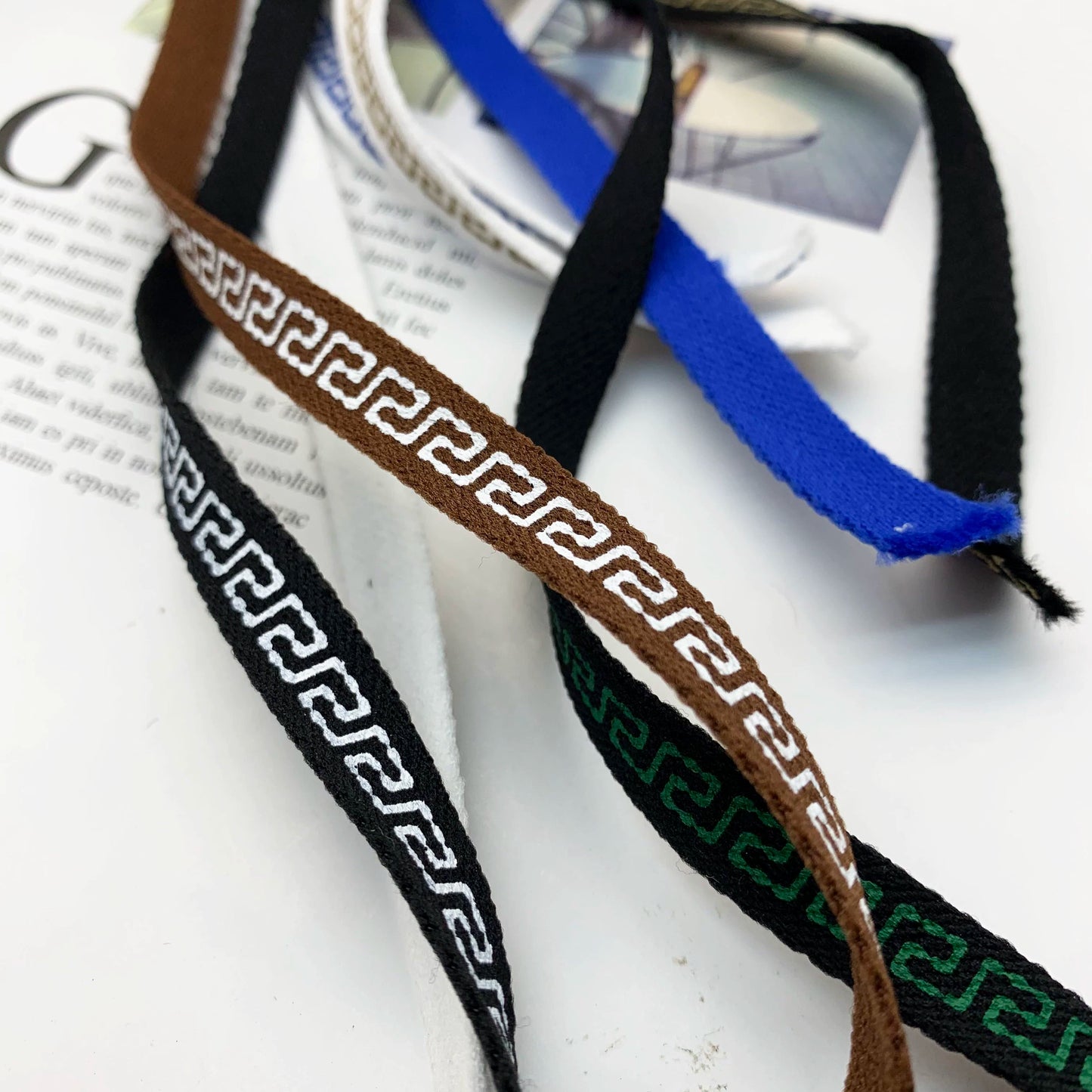 3870 Spot 1cm papel de color impresión accesorios de cincha tira de presión del borde del cuello trasero ropa de estilo étnico tira lateral tira de ribete