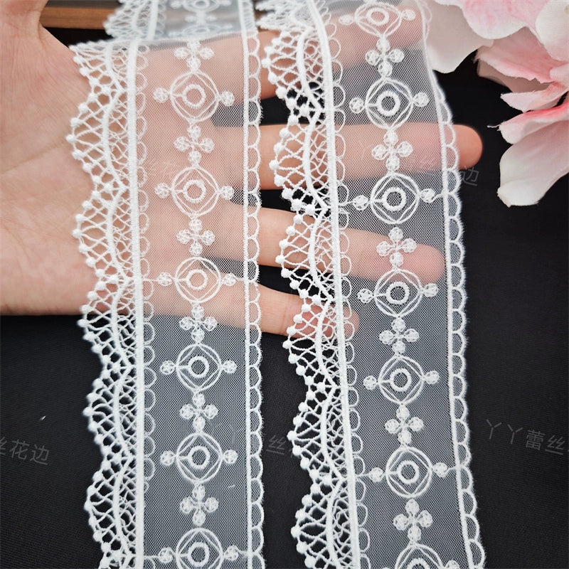 3819 Nouveau tissu de broderie de dentelle de vêtements de maille de dentelle robe de mariée de femmes vêtements textile textile à la maison accessoires de maille de broderie