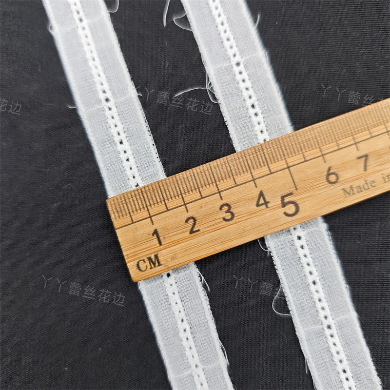 3783 Venta caliente de accesorios de moda hechos a mano DIY materiales de costura de algodón escalera bordado encaje ropa falda tela decorativa