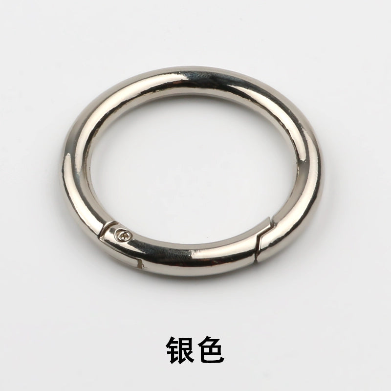 3532★ Anillo de metal de moda para bolso, botón, bolso, equipaje, zapatos, cadena decorativa, botón, abrigo, cortavientos, anillo abierto