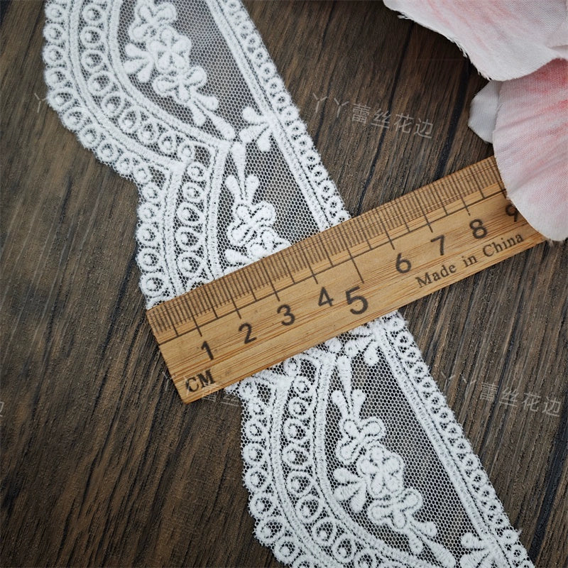 3822 High quality mesh cotton thread embroidery hemming flower exquisite clothing lace DIY jewelry wedding splicing material