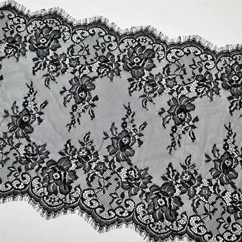 3772 Ancho 40CM Accesorios de encaje de pestañas DIY Ropa Falda Vestido de novia Mantel Bandera de mesa Tela decorativa