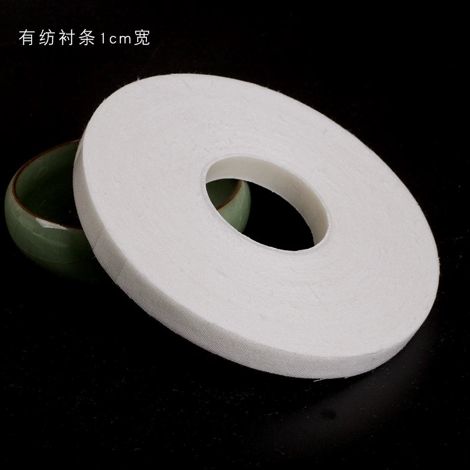 3918 1 cm de ancho, inserto para ropa, tira de forro de seda recta, tira de forro de grano recto, ajuste anti-tejido, anti-deformación, no elástico