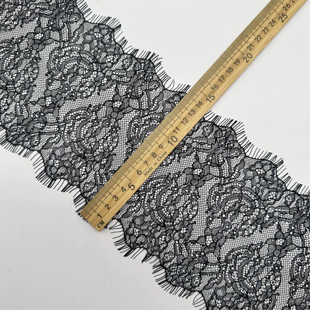 3758 Ancho 15CM Encaje de pestañas de alta calidad DIY Ropa Vestido de novia Ropa de cama Material de empalme decorativo