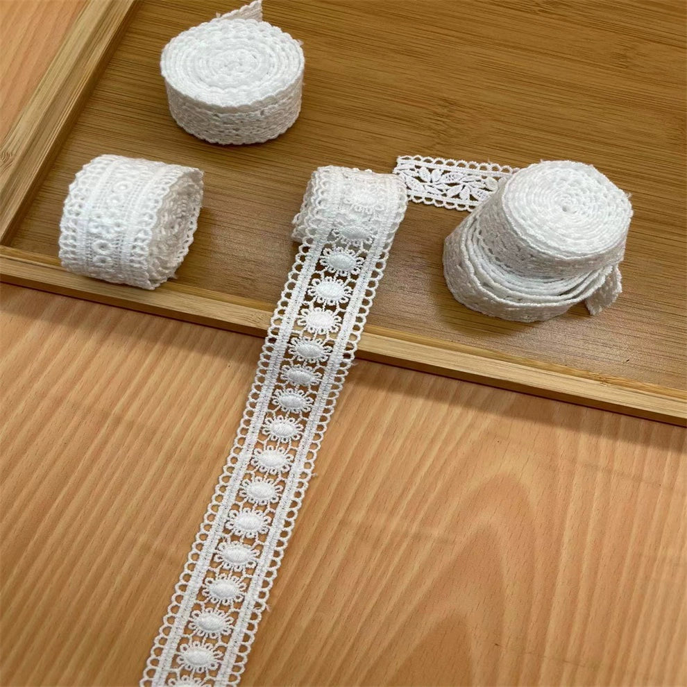 3835 Accesorios de encaje bordado soluble en agua bilateral de algodón suave de alta calidad, materiales/ropa hechos a mano para bricolaje