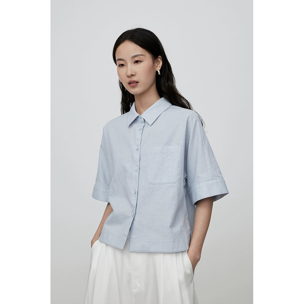 Camisa corta con cuello polo de manga corta negra CAREMIND para hombre pequeño con abrigo corto con bolsillos grandes