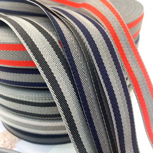 Cinta de jacquard a rayas de color de 15 mm y 20 mm, tira de prensado para bordes, tira lateral para ropa, tira de ribete para textiles del hogar, accesorios decorativos