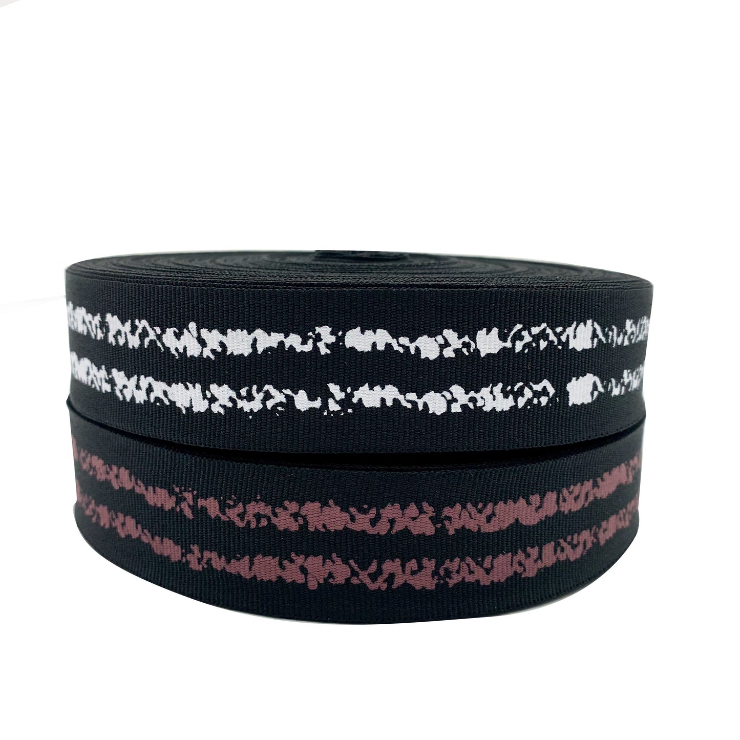 3871 Tira lateral de cinta con estampado de letras de fondo negro de 3 cm de ancho para accesorios de ropa, tira de prensado de bordes, tira de ribete para textiles para el hogar