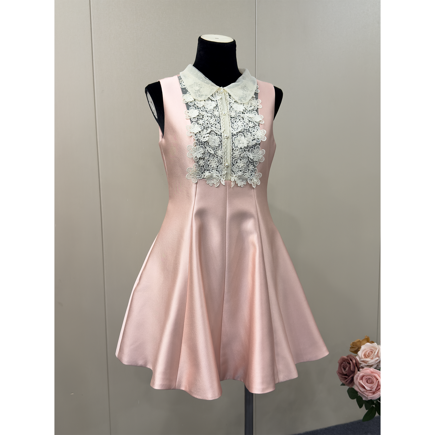 8025★ Department of the same dress as the golden wind star, lace three-dimensional embroidered high-waisted retro tutu skirt