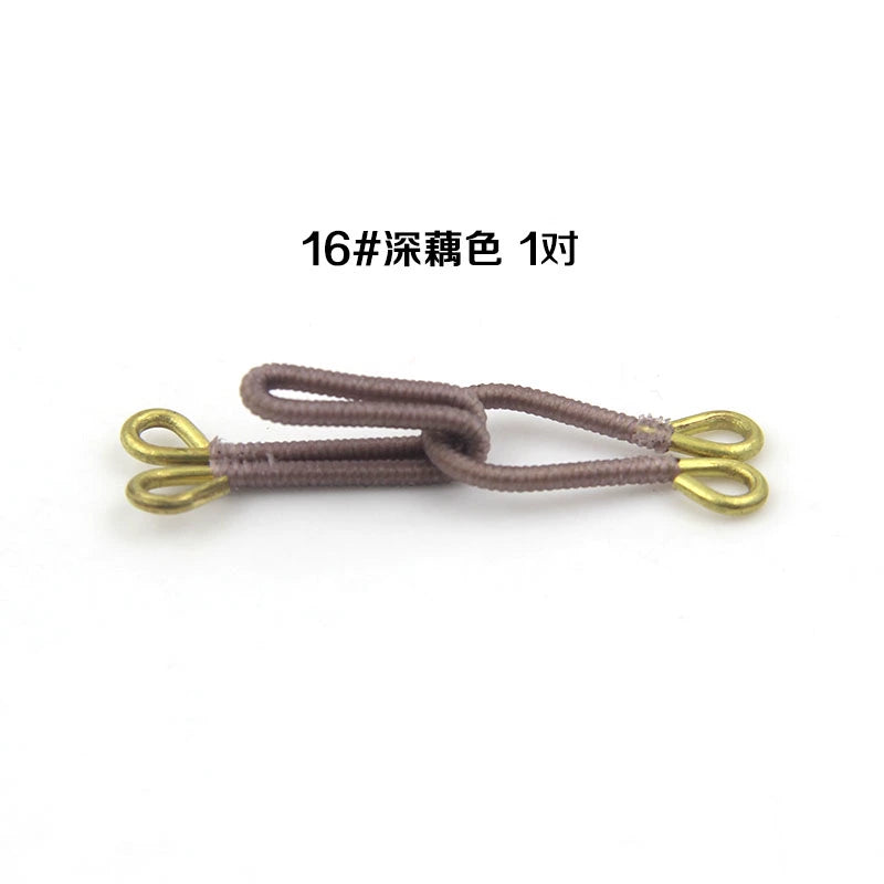 3513★ Accesorios de ropa, par de ganchos para abrigos, tela revestida de latón, botón de estilo, botón de gancho oscuro, botón de gancho manual, botón de ajuste invisible