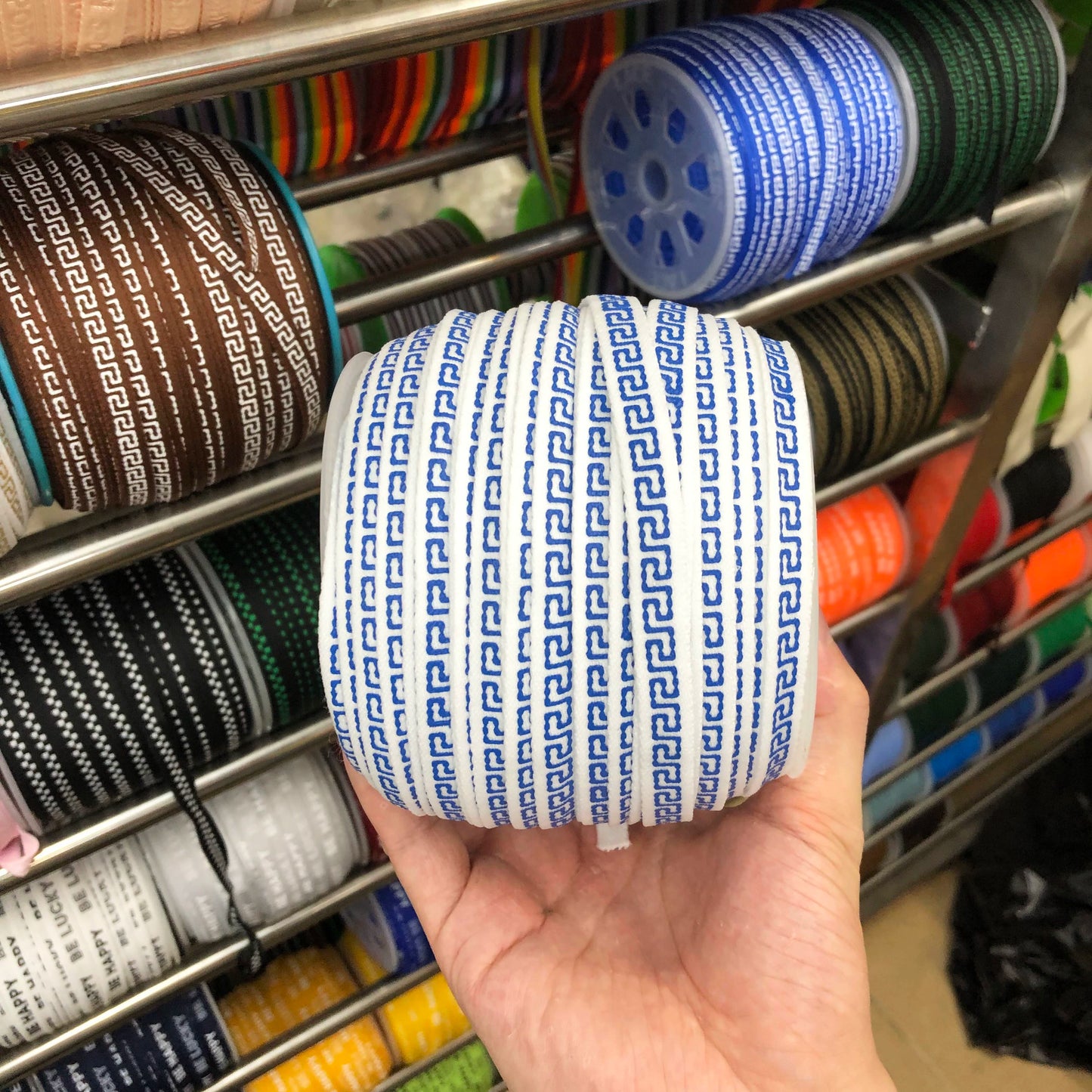 3870 Spot 1cm papel de color impresión accesorios de cincha tira de presión del borde del cuello trasero ropa de estilo étnico tira lateral tira de ribete