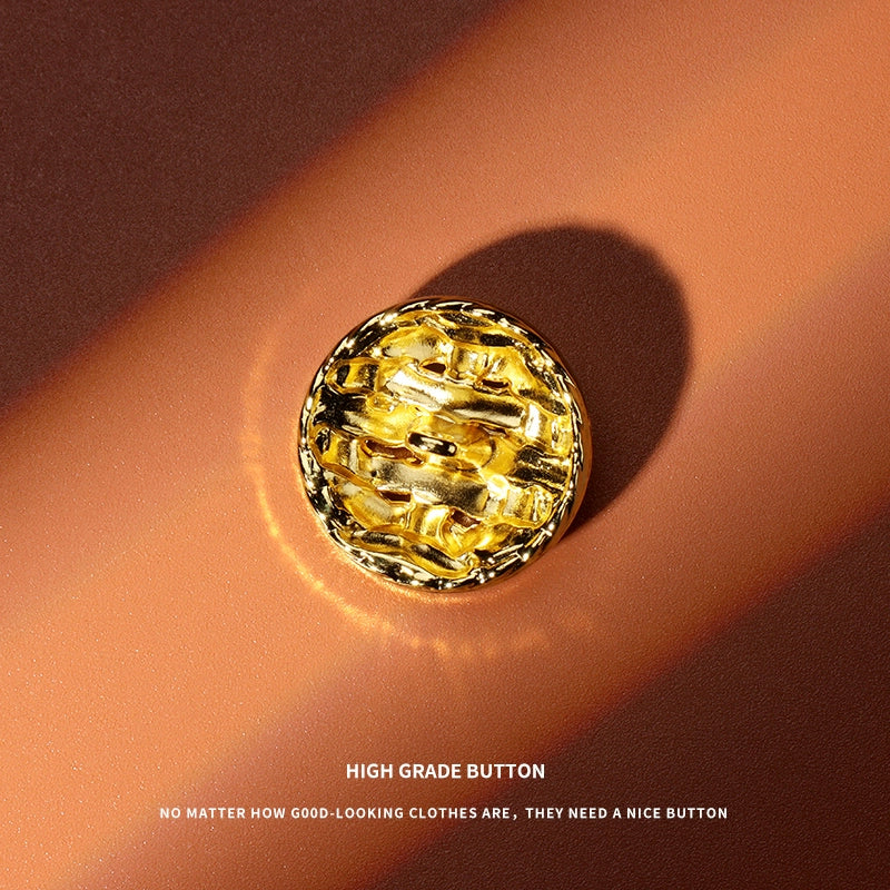 3239★ High-end metal round button suit trench coat coat decorative buttons men's and women's versatile clothes accessories buttons