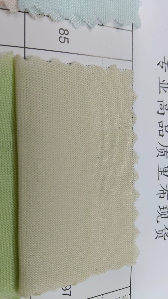 3905 Tejido elástico de verano, tejido fino de punto, forro de falda, tejido de imprimación absorbente de sudor, tejido de punto de una sola cara de alta elasticidad 8031