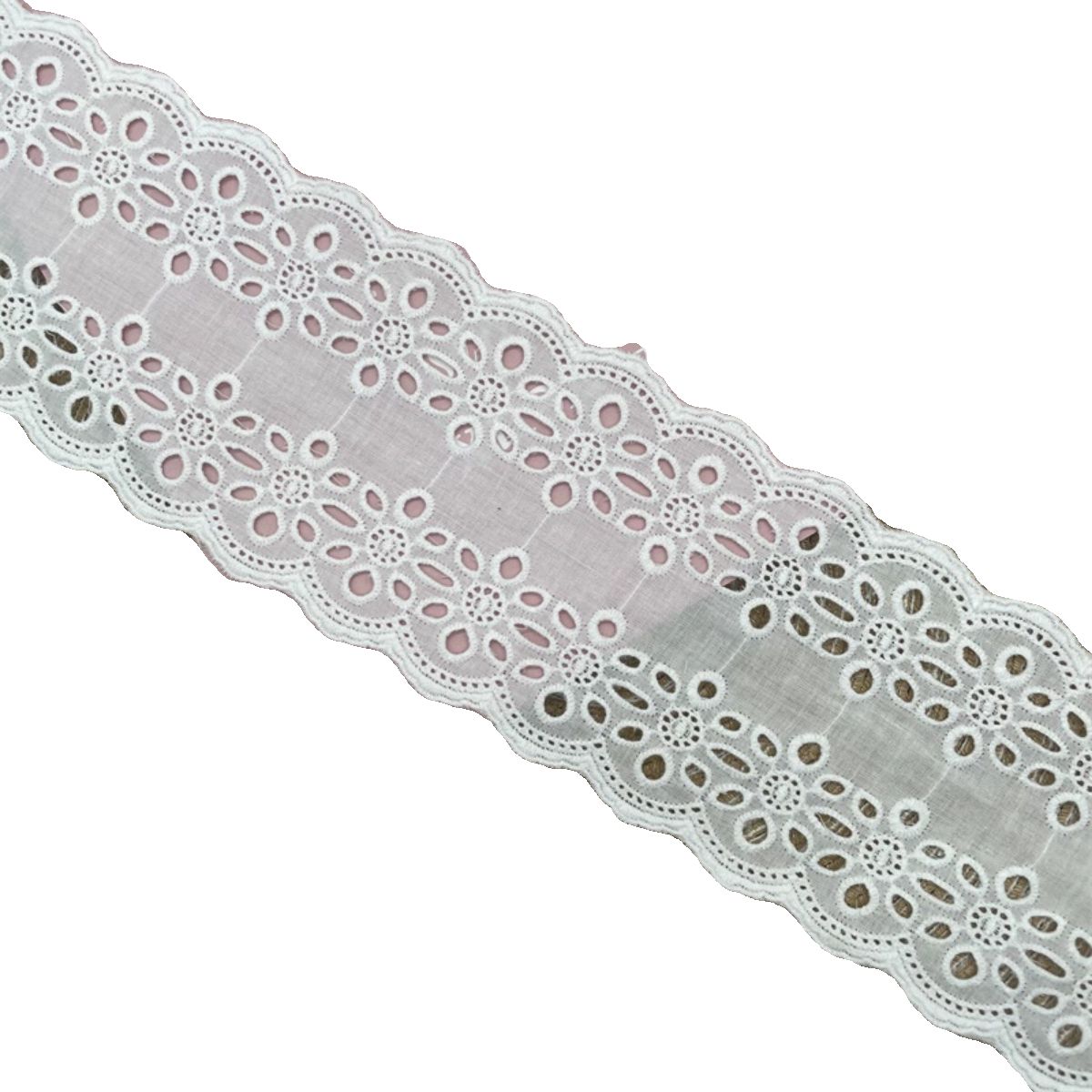 3792 Exquisita y asequible falda bordada de algodón blanco, encaje, cortinas hechas a mano, accesorios de ropa, materiales de costura.