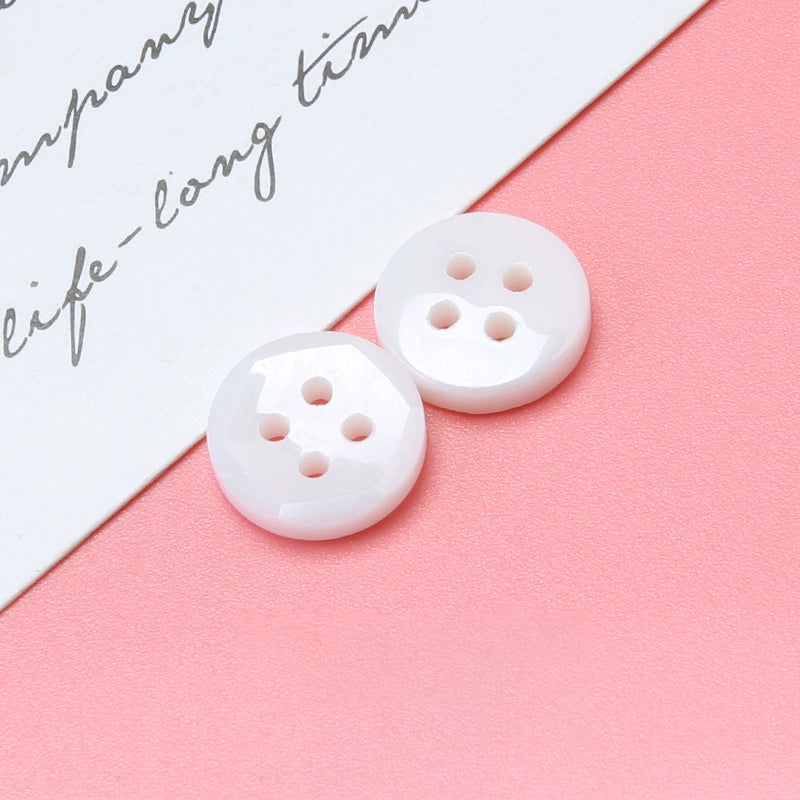 3382★  Round four-eye ceramic button men's and women's shirts knitted sweaters high-end small buttons children's clothes button versatile accessories