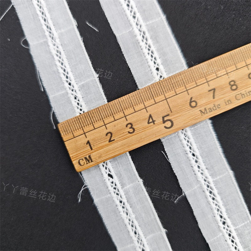 3798 Exquisita tela de algodón puro para parte inferior de la escalera, empalme de ropa, bordado decorativo de encaje, cinturón DIY, accesorios decorativos para ropa