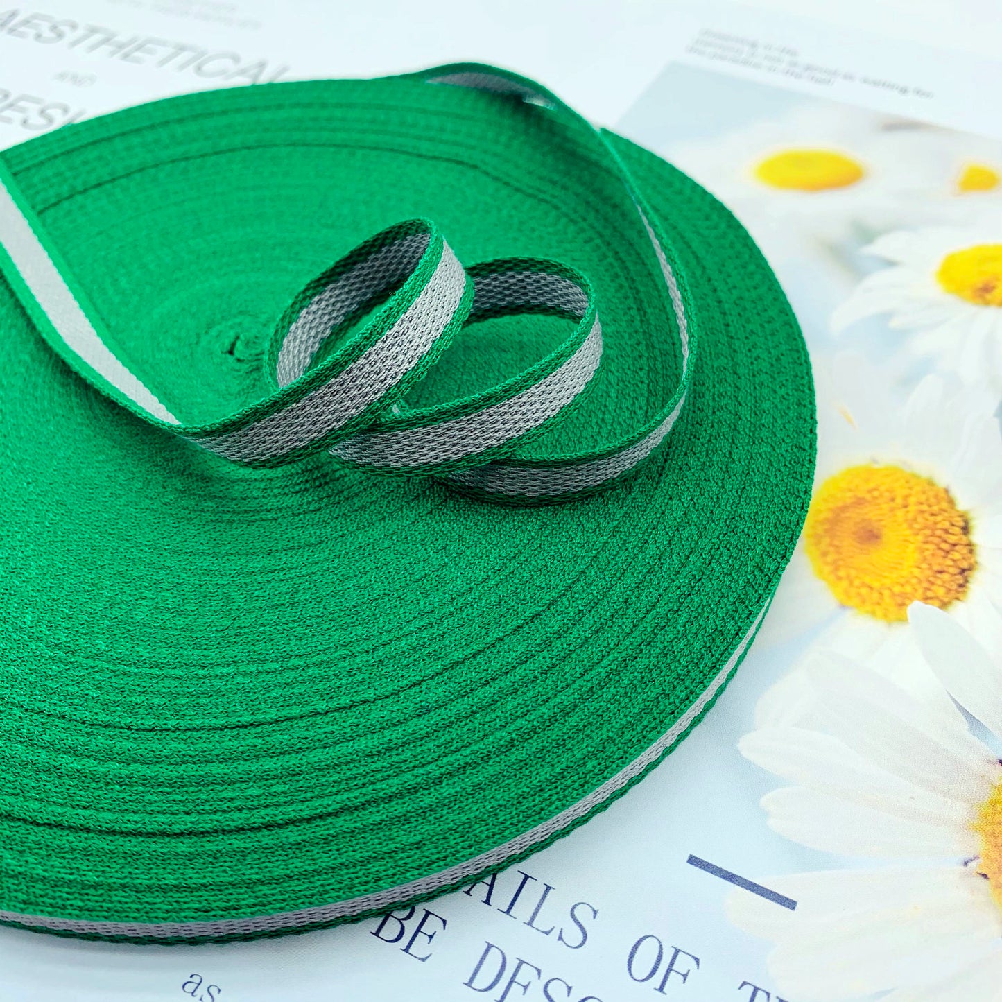 Cinta de jacquard intercolor de rayas de 1 cm, cinta de colores, tira de ribete, tira de prensado para dobladillos de ropa, accesorios de ropa