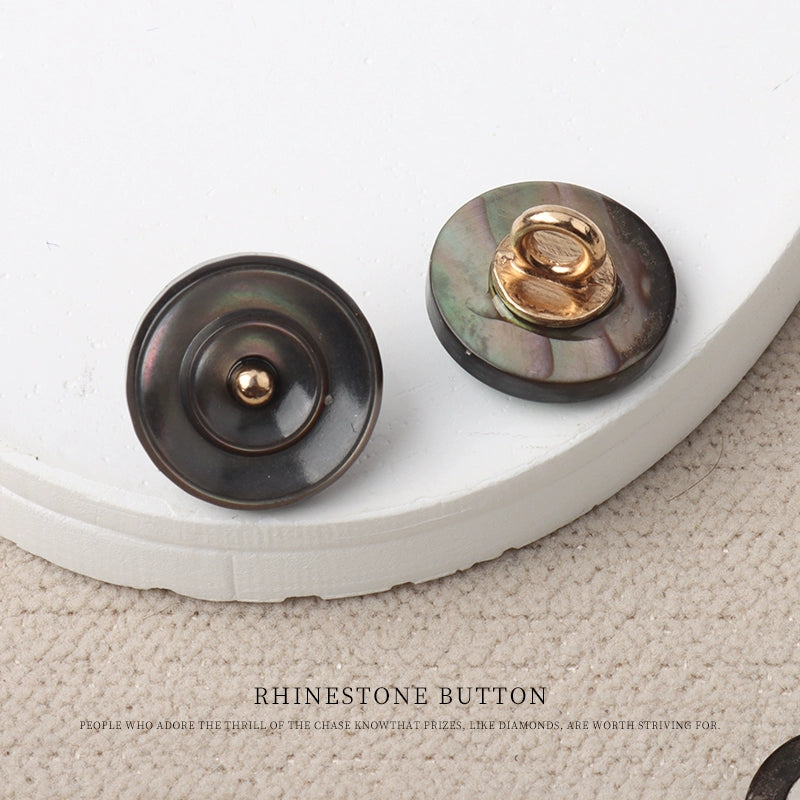 3316★  Faceted shell buttons Versatile high-end shirt White butterfly shell Black butterfly shell buttons Cardigan sweater Small buttons